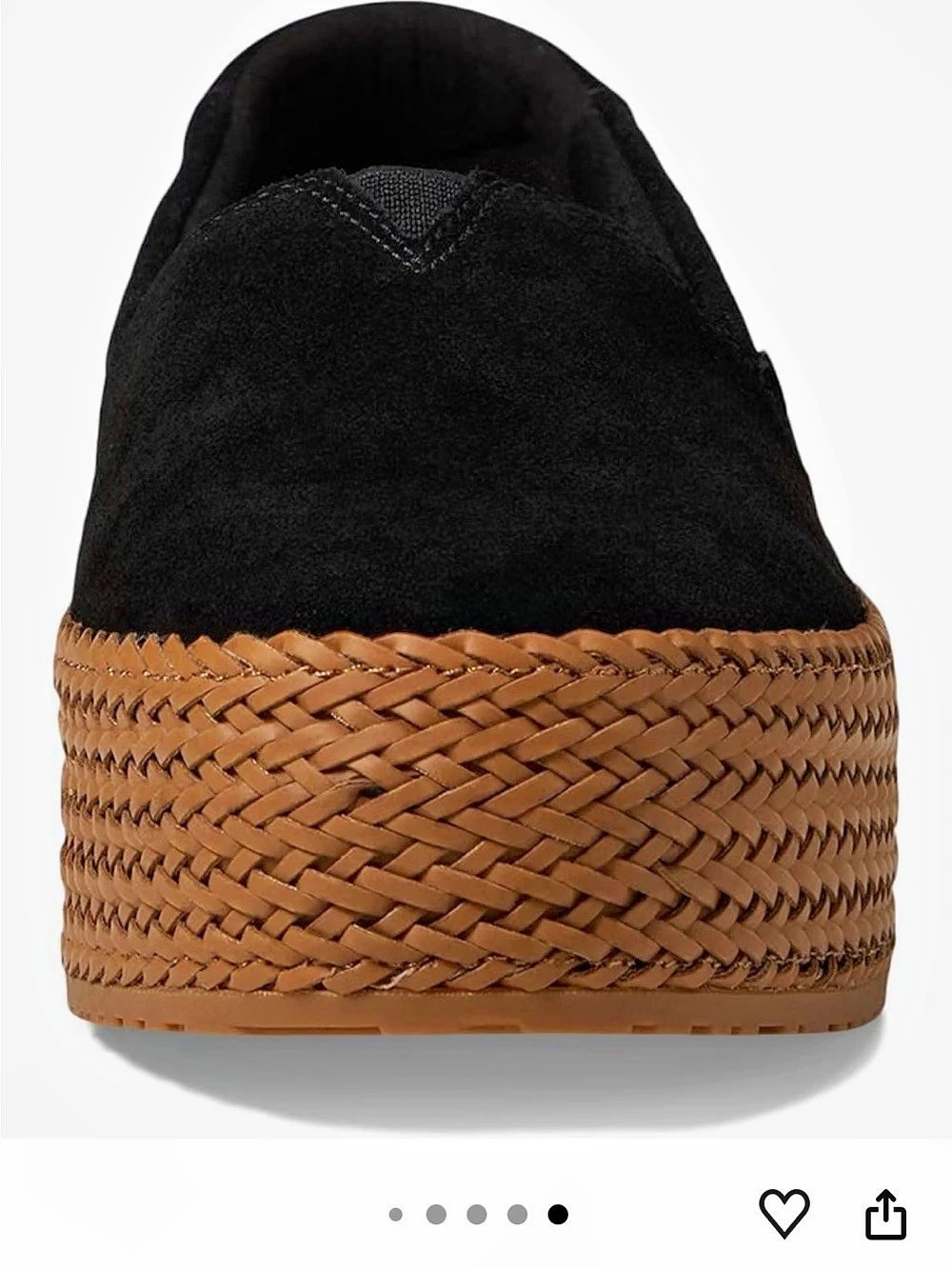 TOMS Valencia Espadrille Platform in Black Like New